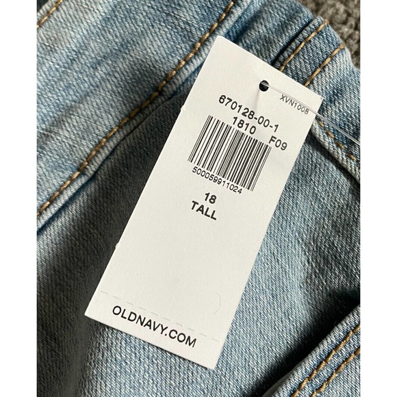 Old Navy Womens 18 Tall Jeans Pants Blue Light Wash Super Skinny Ankle NWT P6 - Picture 9 of 12